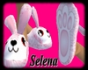 {S}Pink Bunny Slippers