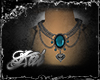 Necklace blue wolf heart
