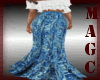 Blue paisley long skirt