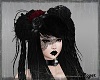 Gothic veil black rose