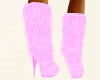 NY Nights Fur Boots Pink