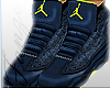 Blue Jordans.
