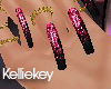 Hot pink Nails