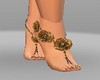 gold flower feet