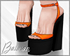 [Bw] Black Orange heels
