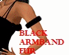 2 BLACK ARMBANDS FUR