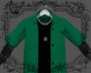 ZH| Green open shirt