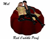 Red Cuddle Pouf