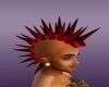 spiked rave hair Red