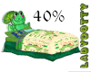 girl's frog bed scaled