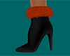 Ankle Boots Orange Fur F