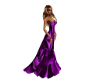 Purple Silk Wedding Gown