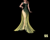 olive green party gown