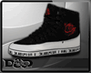 D- Black Rose Sneakers