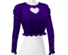 Heart Sweater Purple