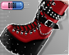 !!D Spike Boots Red
