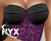! PUR/BLK DIAMOND CORSET