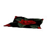 Black and Red Rose Pillo