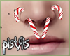 Nose Candycanes - Red