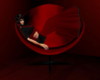 Black N Red Round Chair