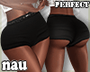 ~nau~  black shorts perf