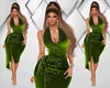 Lime Green Diamond Dress