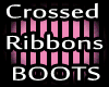 Pink Black Ribbons BOOTS