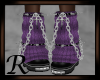 Goth Chain Boots Purple