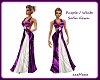 Purple/White Satin Gown