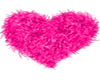 Furry Hot Pink Heart