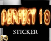 PERFECT 10   STICKER