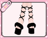-୭- Fur Black Heels