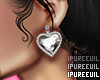 !! Silver Heart Earrings