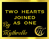 TWO HEARTS JOINED AS ONE
