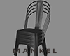 Metal Chair Stacked Blac
