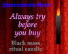 Black mass ritual candle