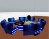 blue club sofa