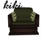 Chair/throne olive brown