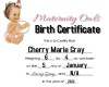 Cherry Grey Birth cert