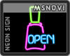 [N] Neon Sign Nails Open