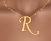 "R" Letter Necklace F
