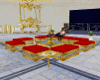 Red and Gold Sofa Suite