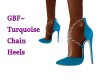 GBF~Teal Blue Chain Heel