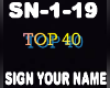 Sign Your Name Top 40