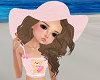 Kids Aya Sun hat brown 2