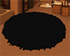 RH Black fur rug