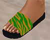 Green Tiger Stripe Sandals (F)