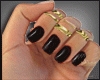 ® Black + Rings Nails