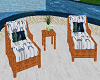 2 Wicker Beach Chairs