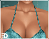 Teal Sequin Cowl Top